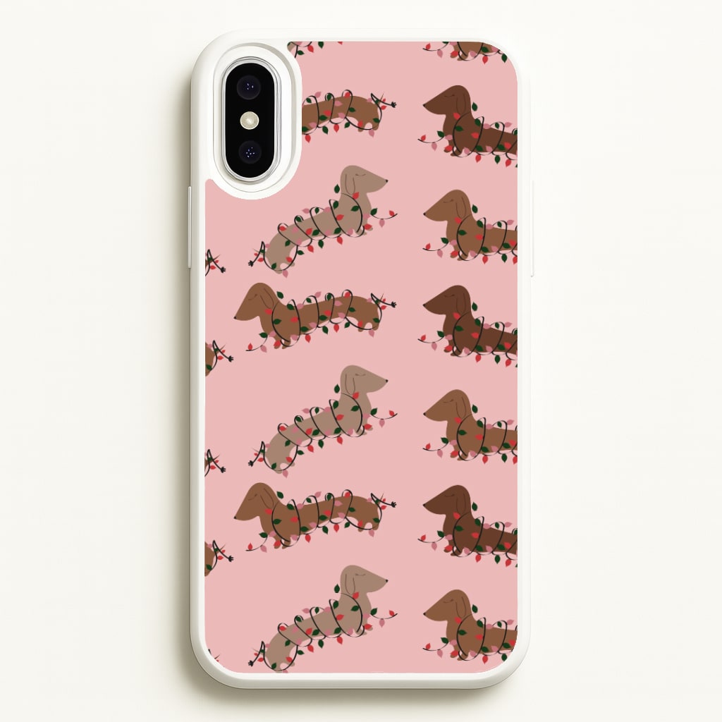 Dachshund Christmas Pattern Phone Case
