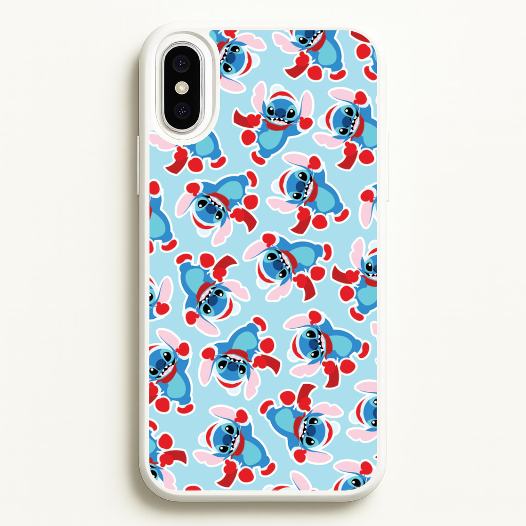 Blue Alien Christmas Pattern Phone Case