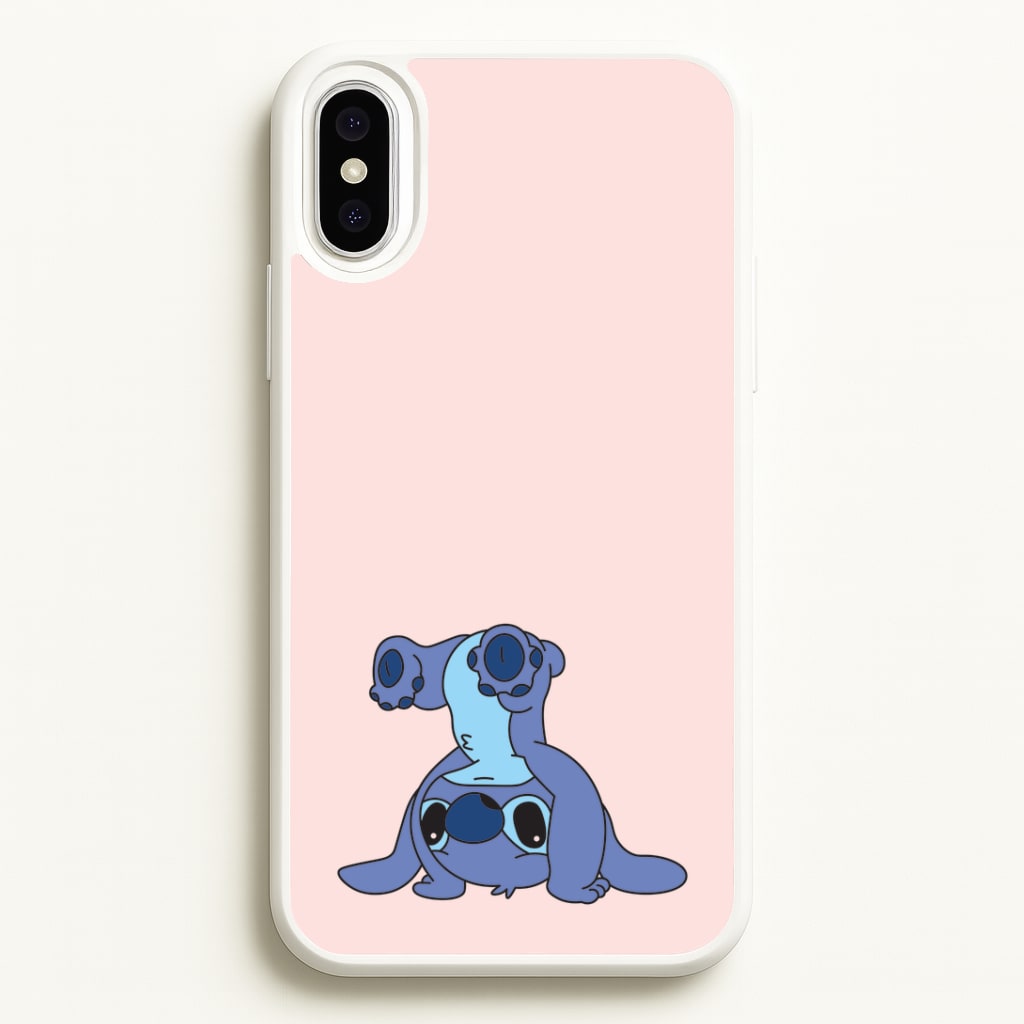 Cute Blue Alien Handstand Phone Case