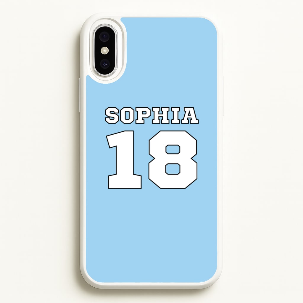 Light Blue - Personalised Football Phone Case