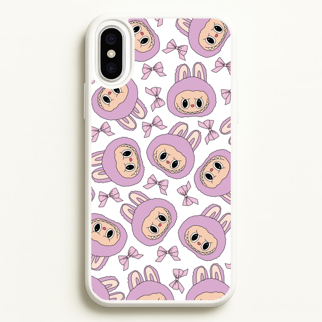 Cute Purple Monster And Bows Pattern Phone Case