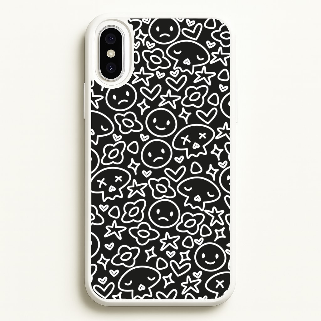 Black Skulls - Skate Aesthetic Phone Case