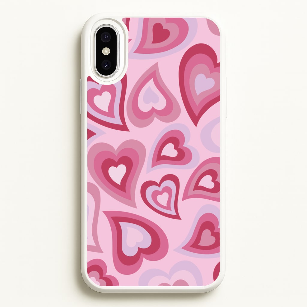 Pink Hearts - Trippy Patterns Phone Case