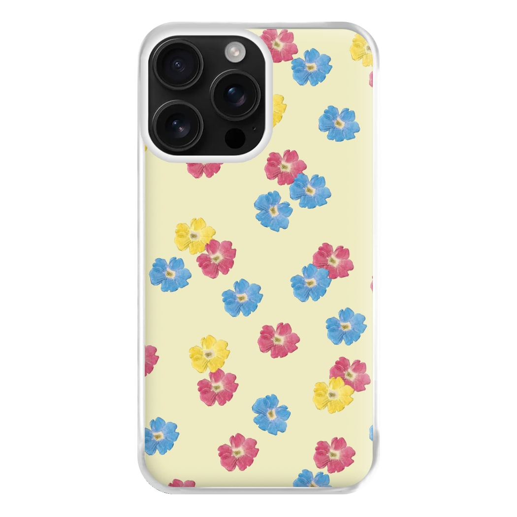 Pastel Pressed Flowers Pattern Phone Case