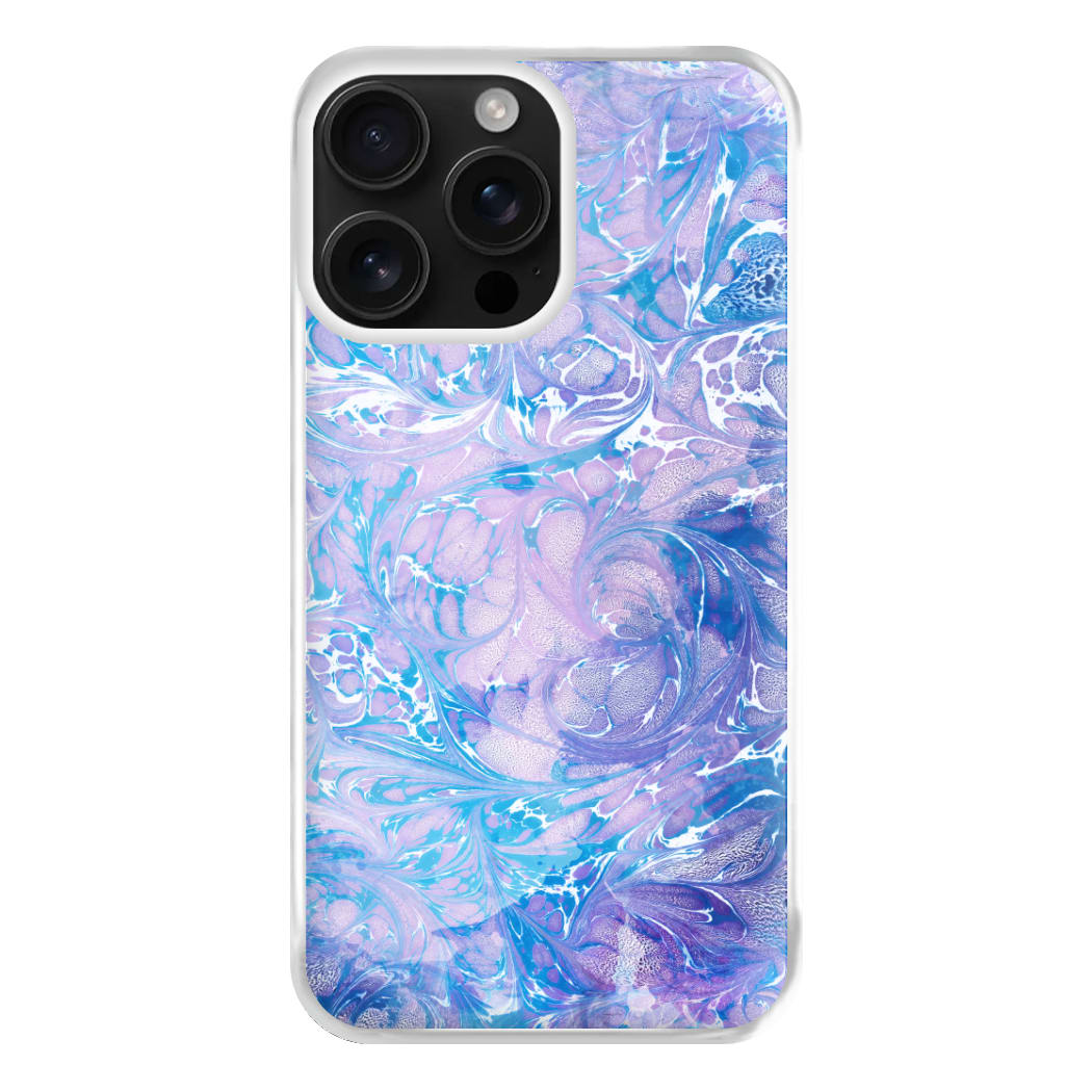 Sea Blue Swirly Marble Phone Case