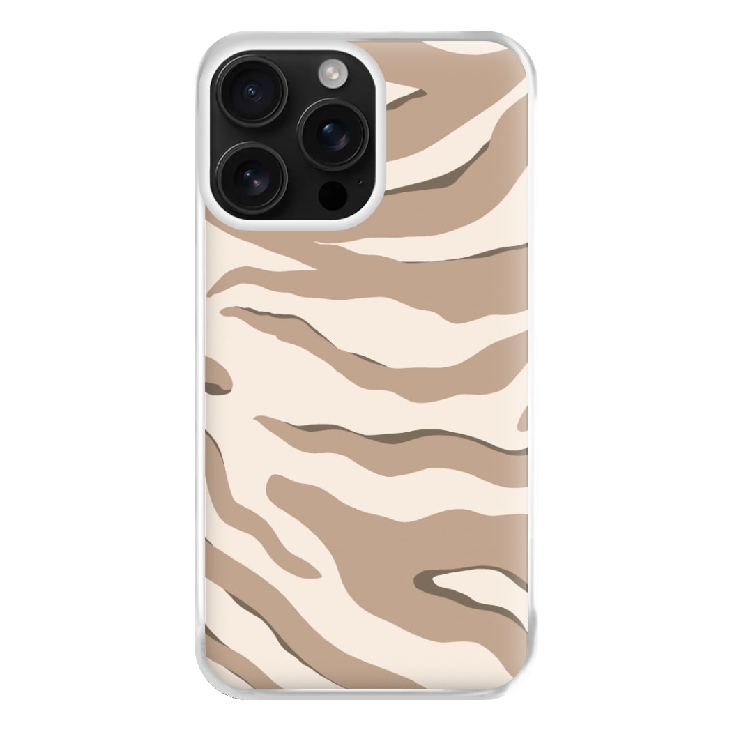 Neutral Tiger Print Phone Case