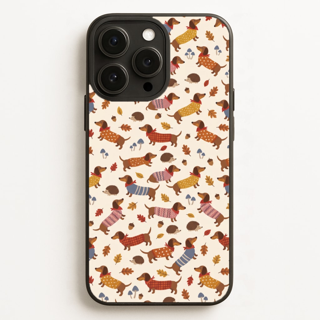 Autumn Sweater Dachshunds Phone Case