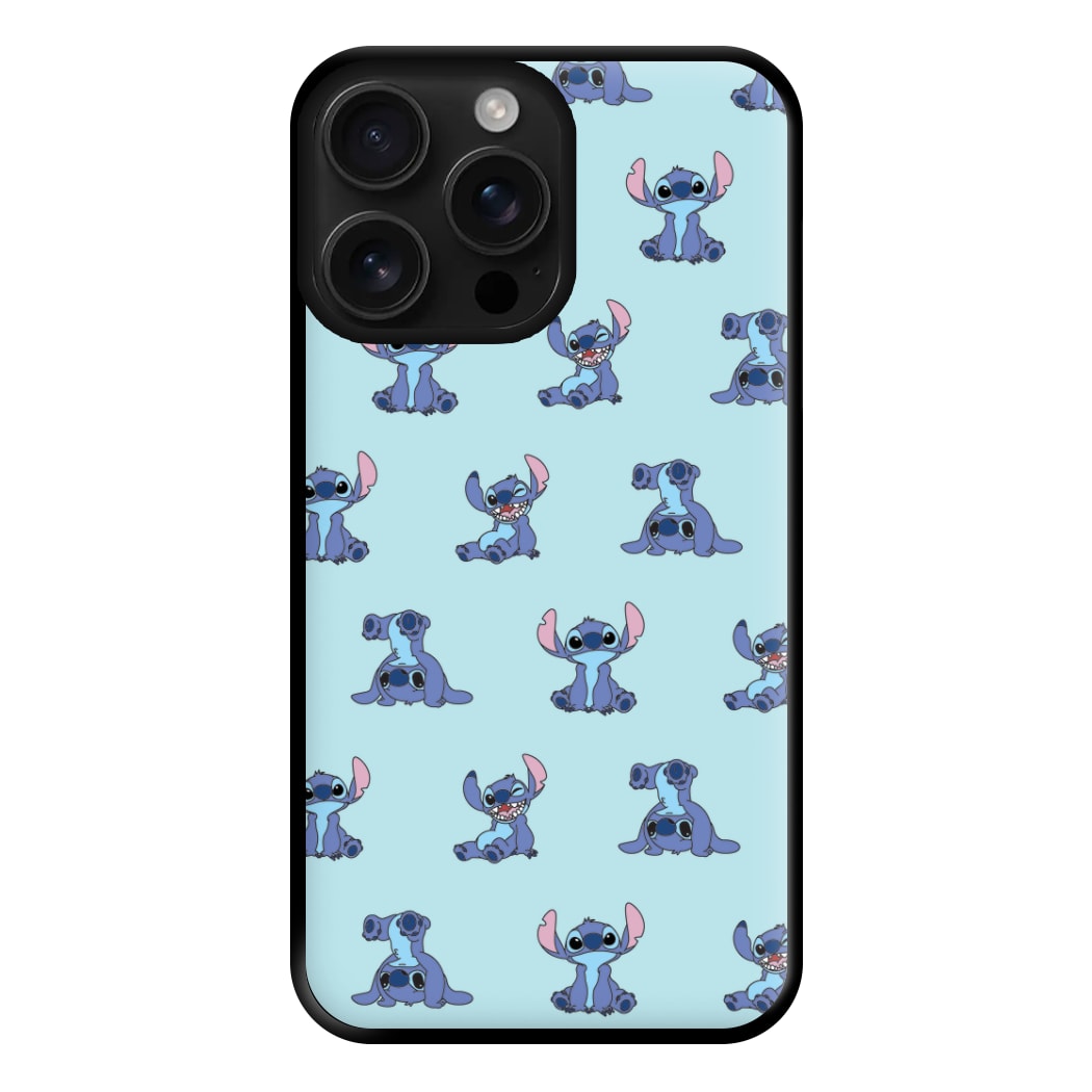 Cute Blue Alien Pose Pattern Phone Case