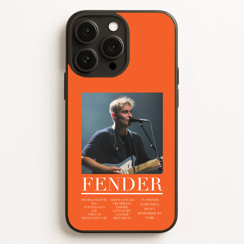 Fender Orange Song List Phone Case