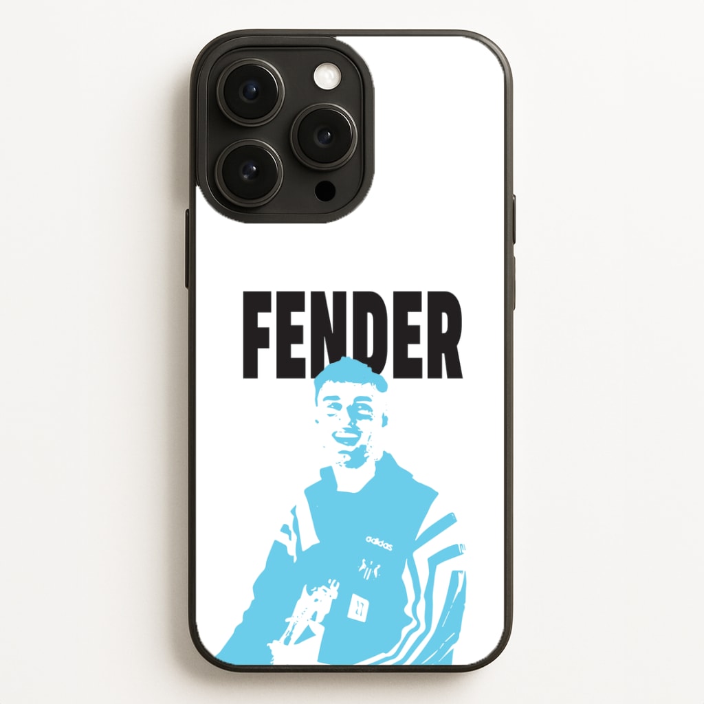 Fender Silhouette Blue Phone Case