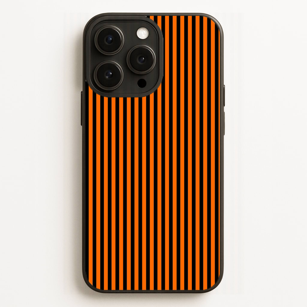 Orange & Black Stripe Phone Case