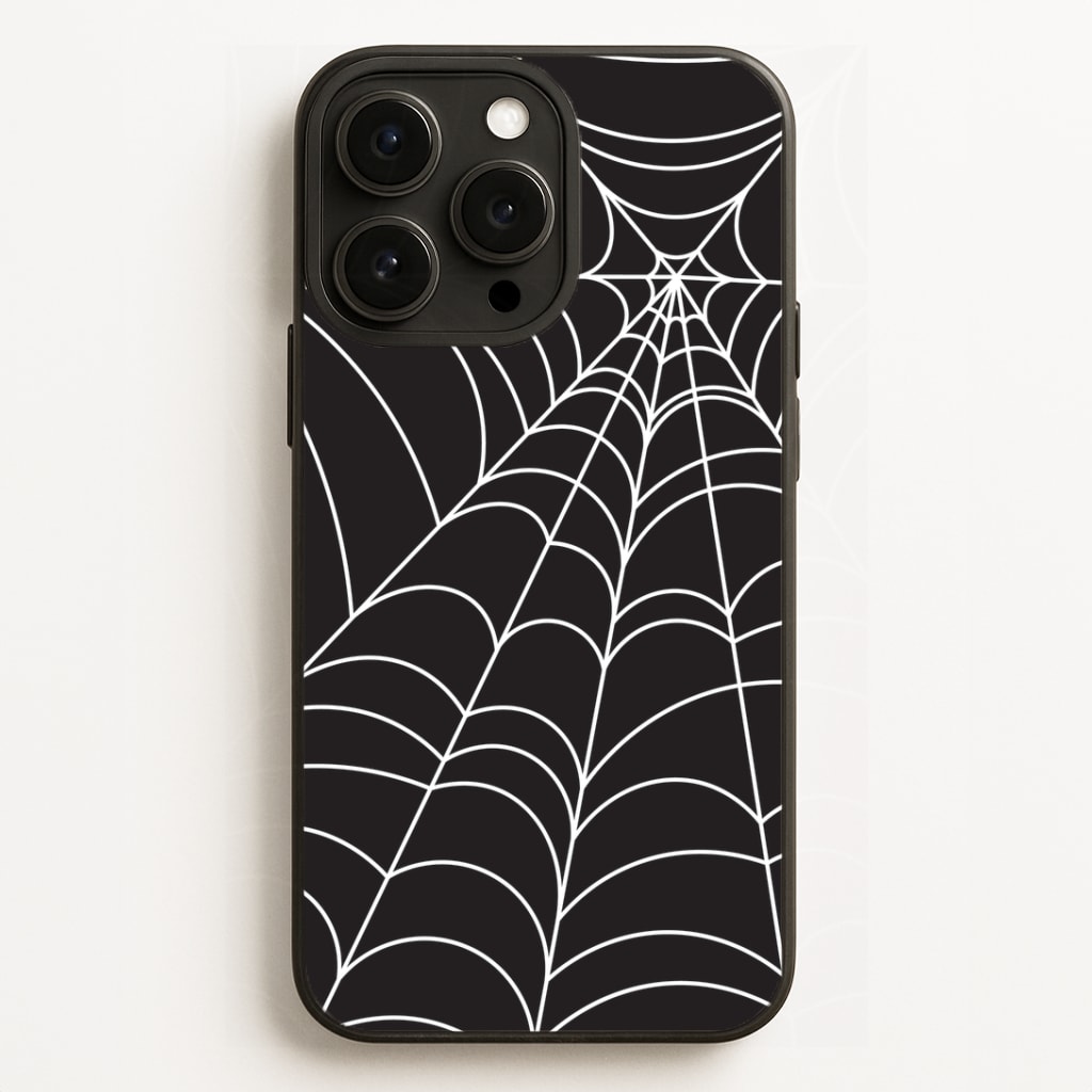 Black Cobwebs Pattern Phone Case