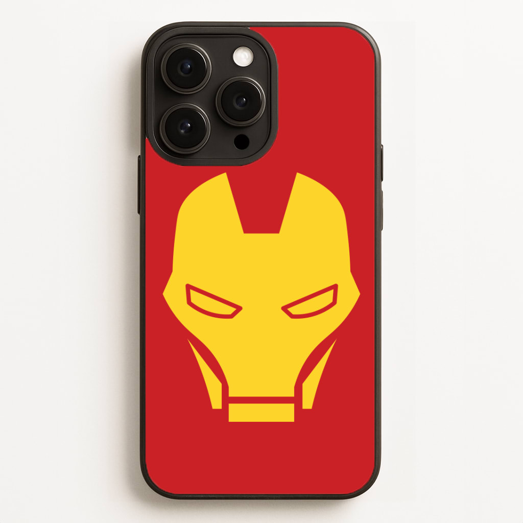 Red Robot Super Hero Face Phone Case