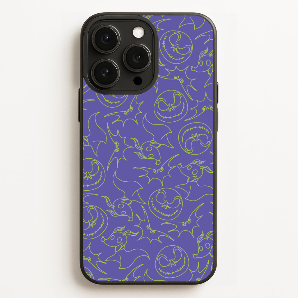 Purple And Green Pattern Phone Case