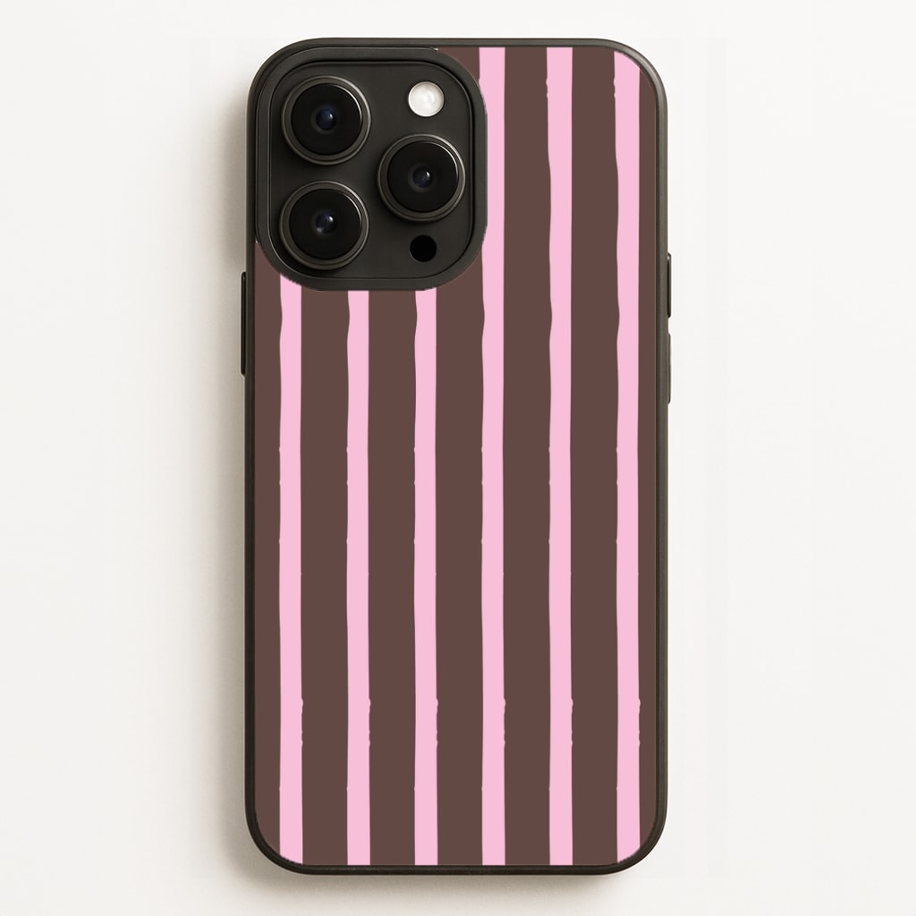 Chocolate & Strawberry Stripes Phone Case