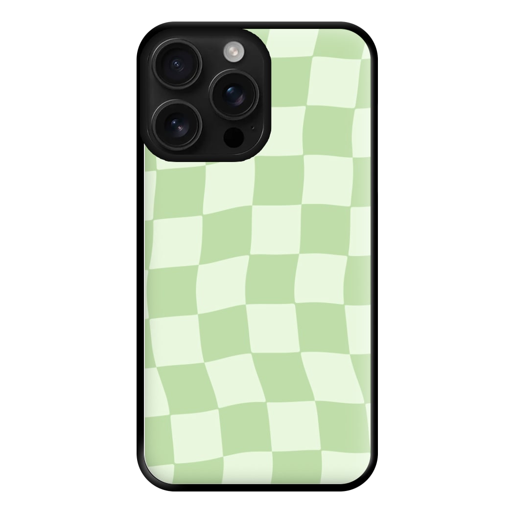Green Checkers Phone Case
