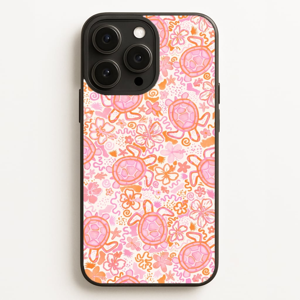 Coral Turtle Doodles Phone Case