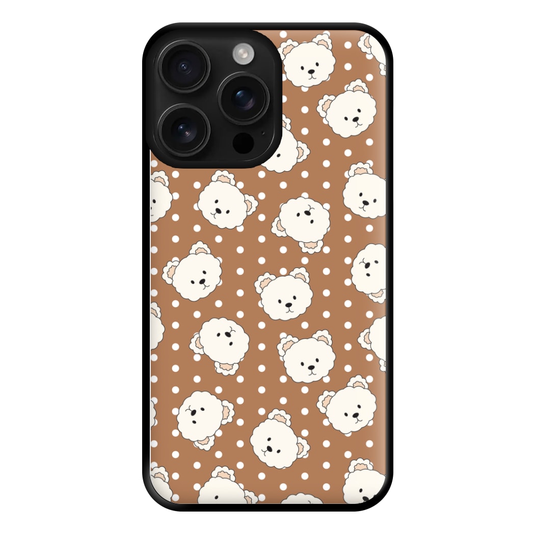 Cream Teddy Bears And Dots Pattern 2 Phone Case
