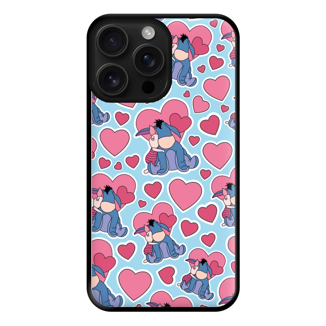 Donkey and Pig Pattern Valentine's Phone Case