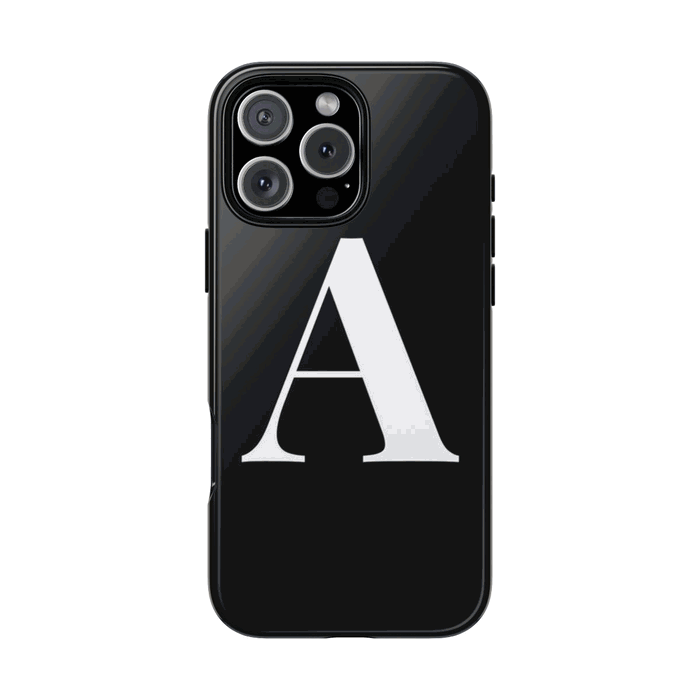 Plain Colour Initial Personalised Phone Case — Tough case