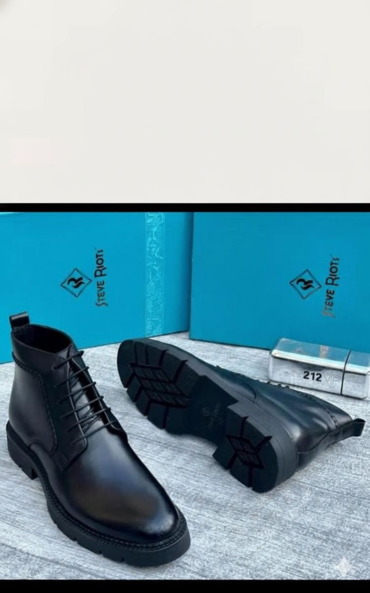 Black Steve Riot Men Boot