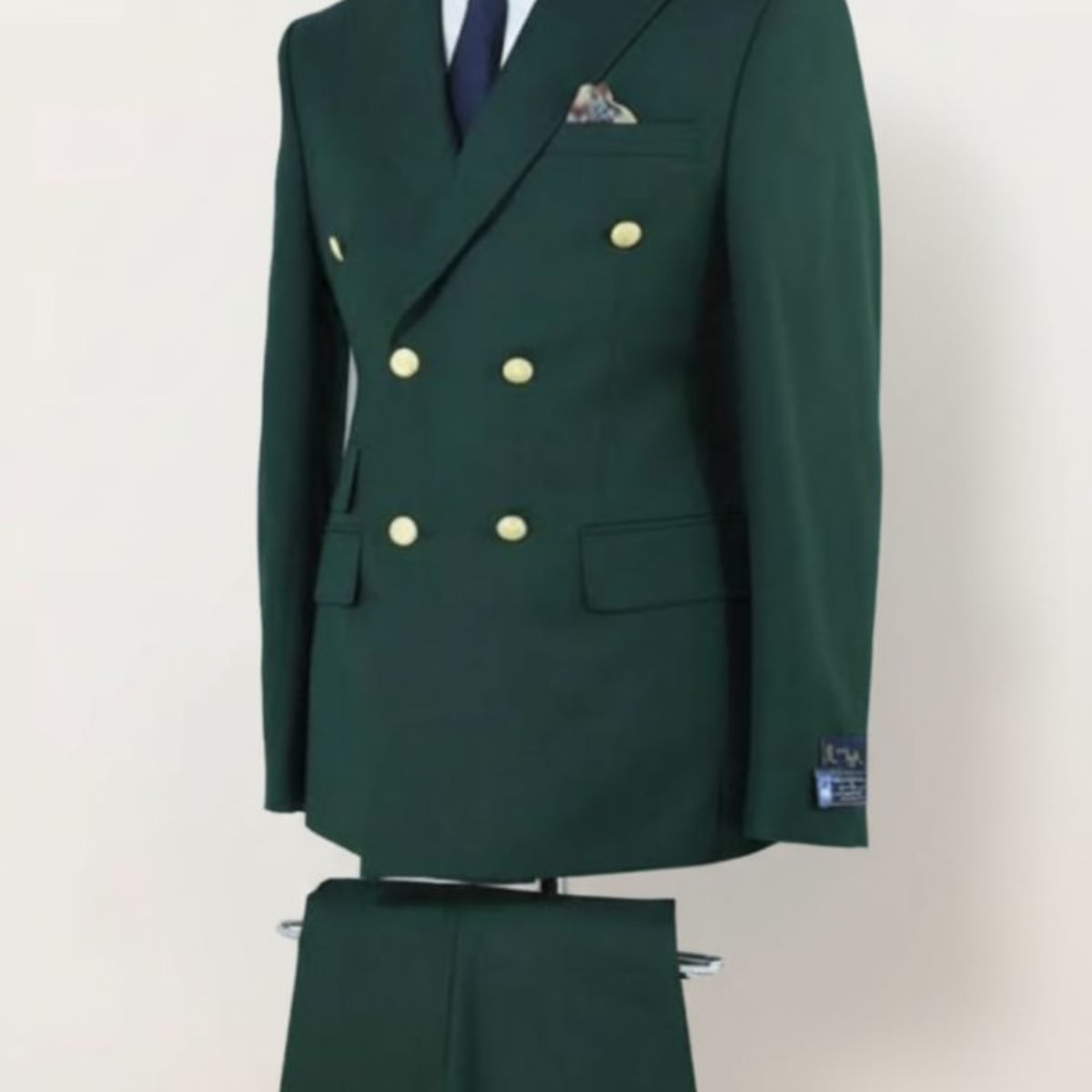 Green Double Breasted Suit, view 2