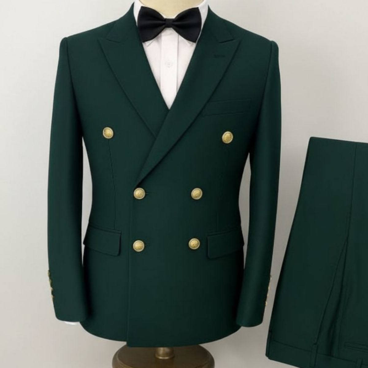 Green Double Breasted Suit, view 1