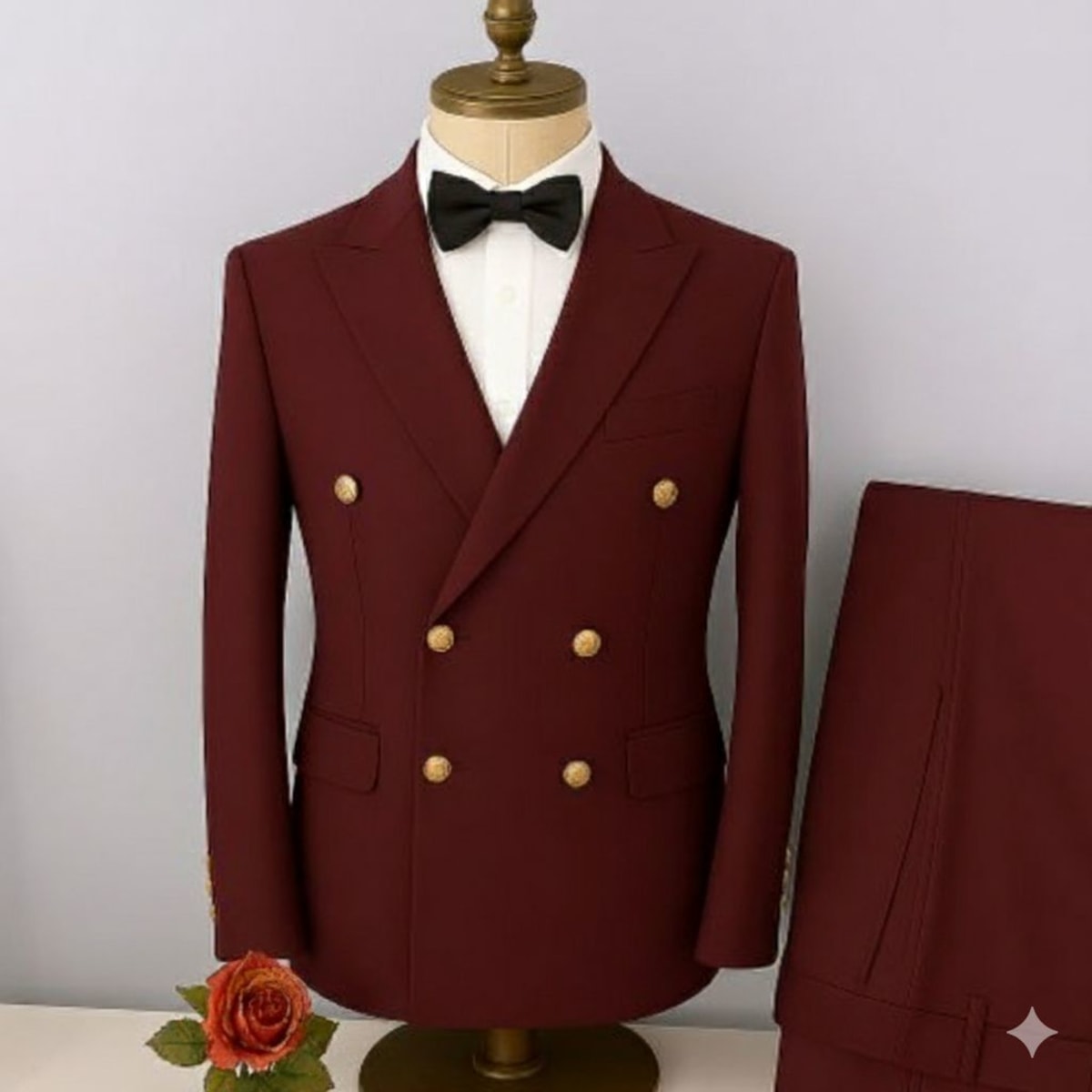 Wine Coloured Suit