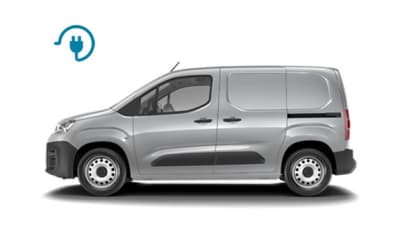 Harmaa Citroën Berlingo Van 2022 sivukuva ilman taustaa