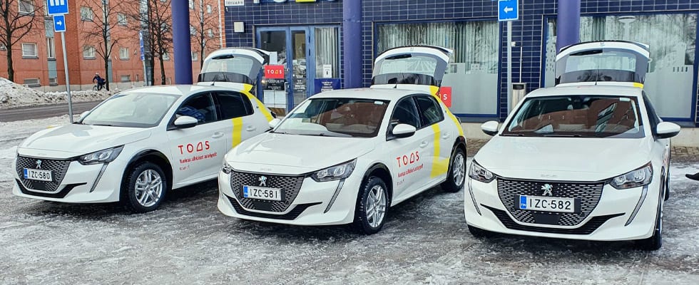 peugeot e-208 yhteiskäyttöauto