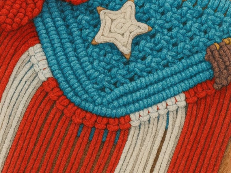 Trabajo artesanal de Lydia Rodriguez, Macrame Campesino