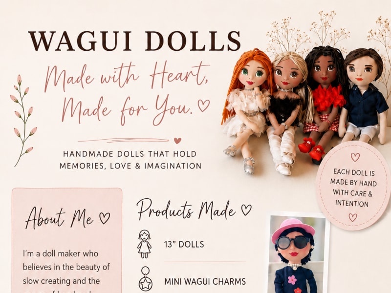 Trabajo artesanal de Wagui Dolls