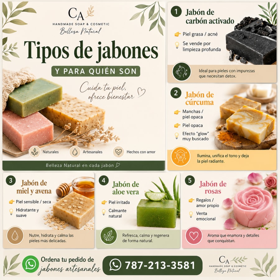 Trabajo artesanal de Creaciones Andrea Handmade Soap & Cosmetic