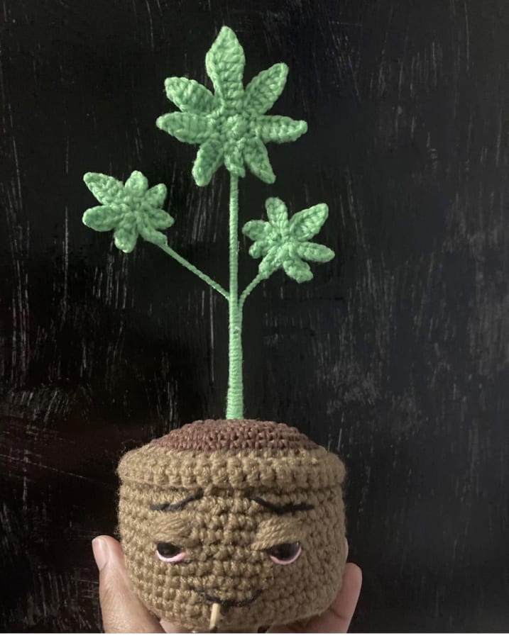 Trabajo realizado a crochet con hilo de lana