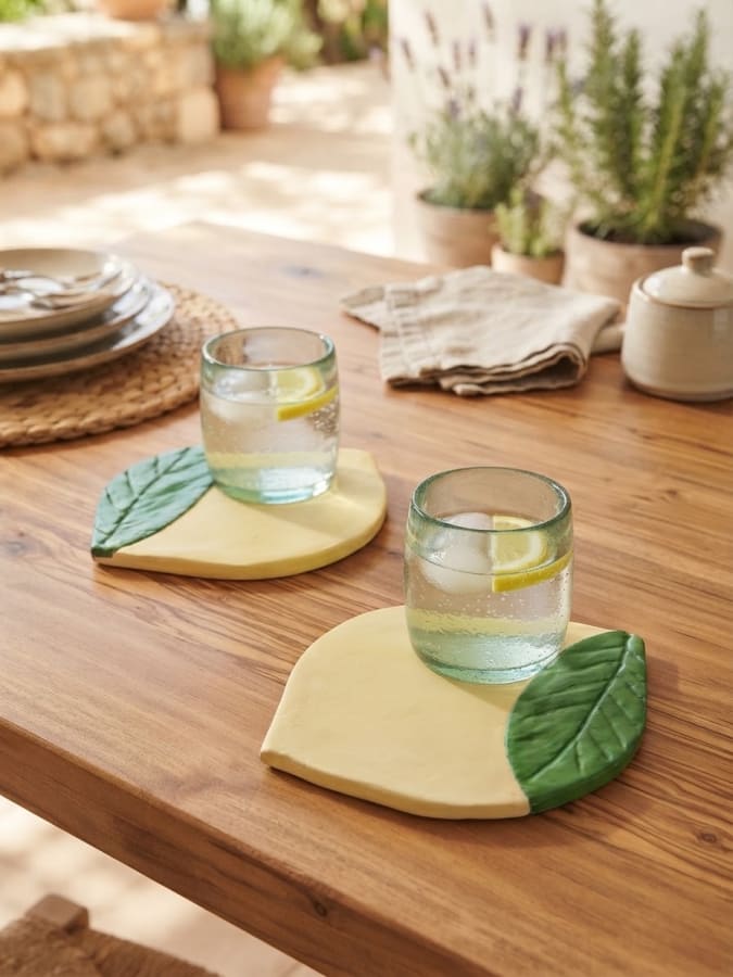 Posavasos con motivo de limón.