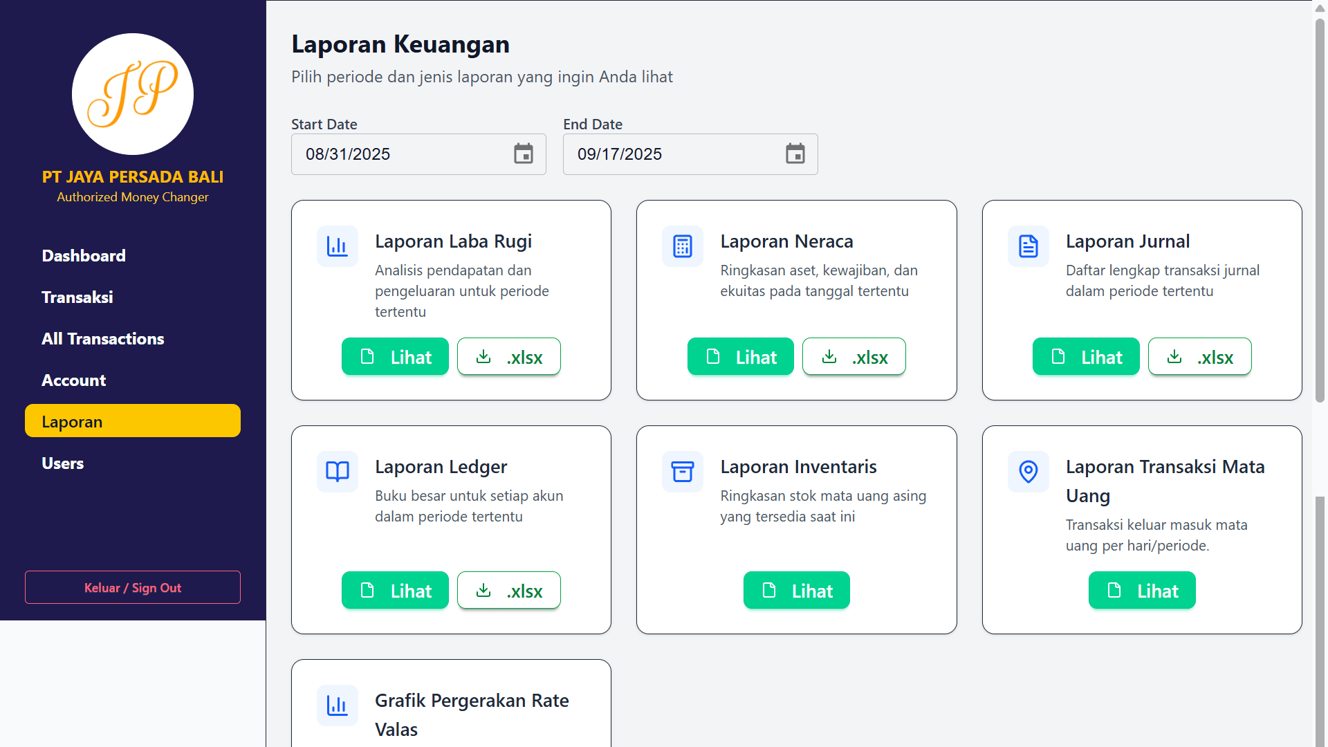 PT Jaya Persada Bali Accounting System (Private system please do not register)