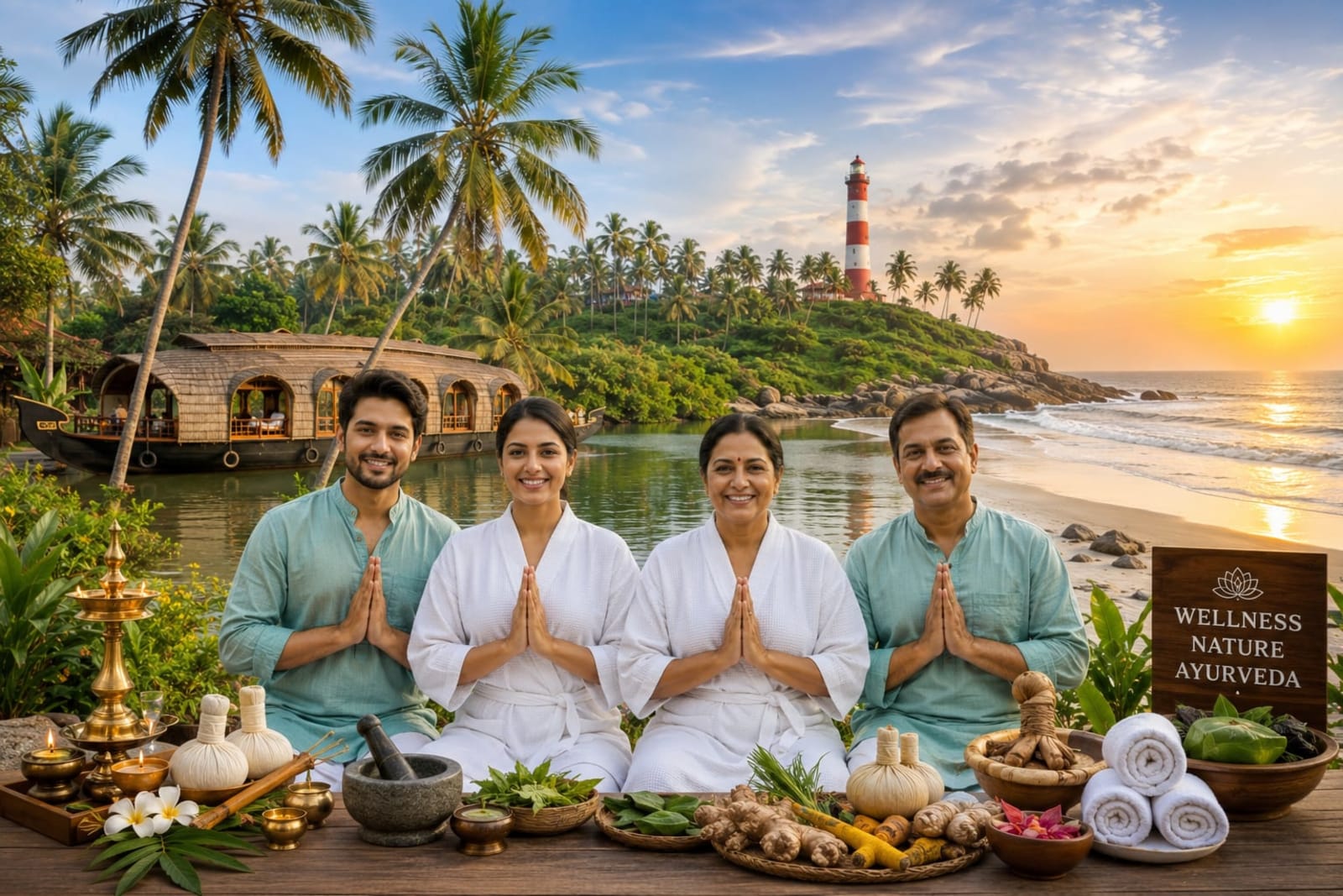Malabar Coast Wellness Tour from Mumbai & Pune — Ayurveda, Yoga & Coastal Kerala