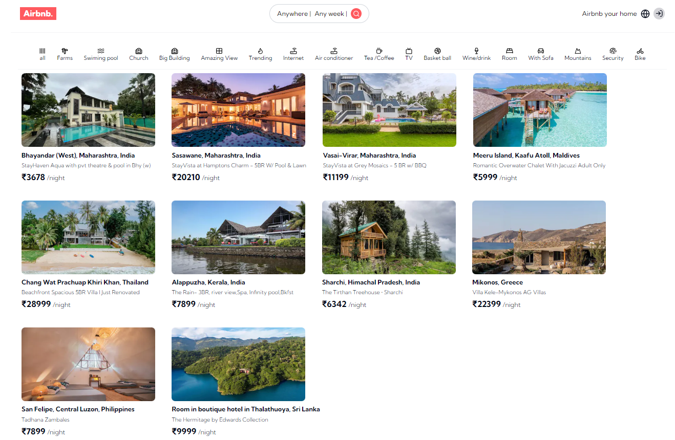 Booking website