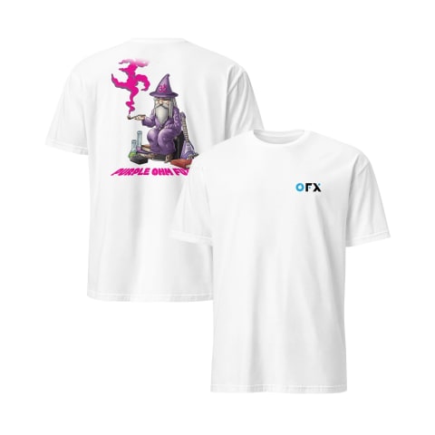 OFX Purple Ohn T-Shirt in White