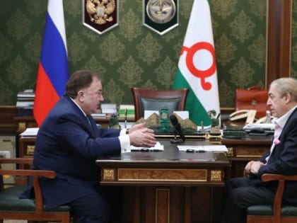 Махмуд-Али Калиматов обсудил с Микаилом Гуцериевым вопросы строительства в Ингушетии новых объектов