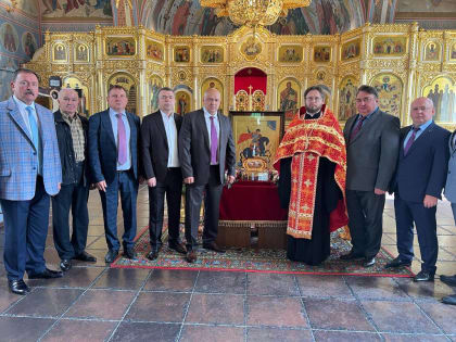 Принесение мощей святого Георгия Победоносца в церкви г.Сунжи