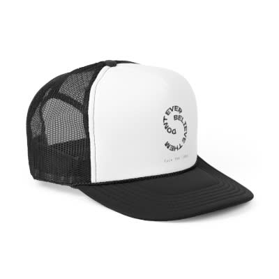 Debt Culture Trucker Hat Side View