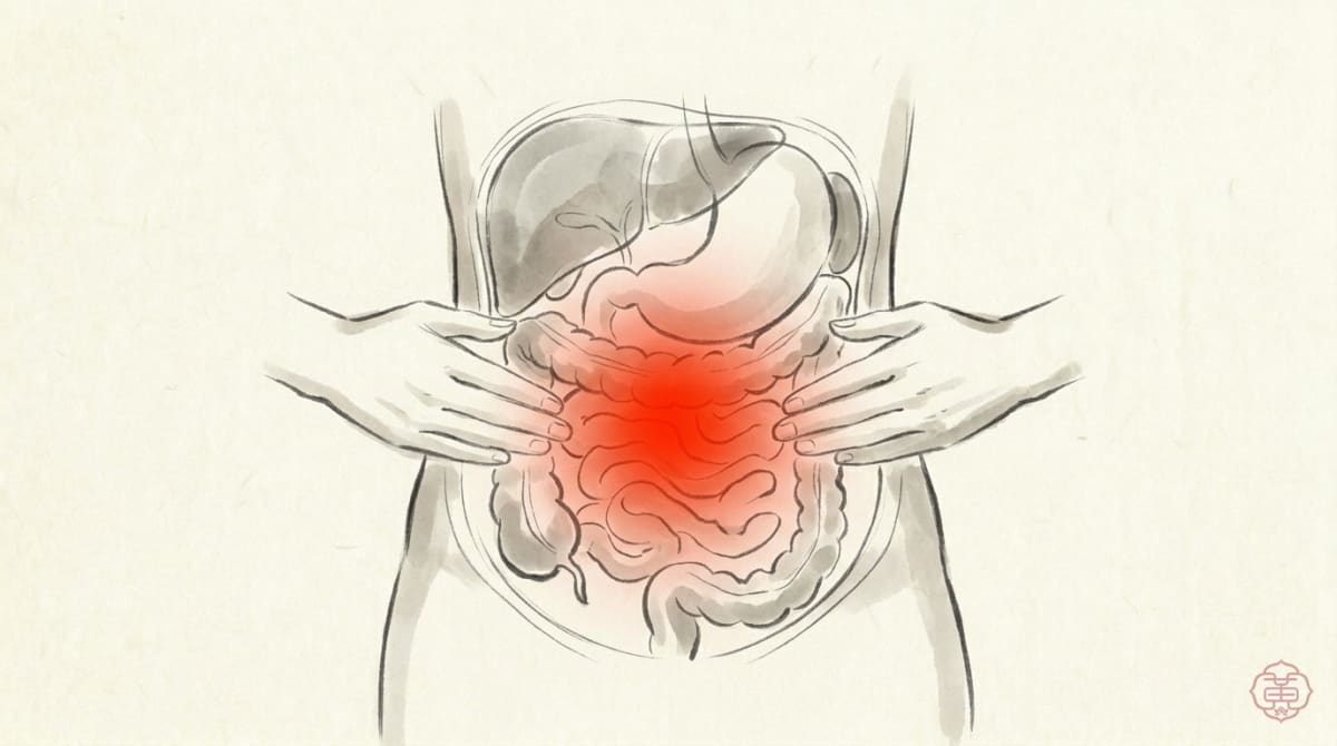 Illustration du ventre et de la région du Dan Tian en médecine chinoise