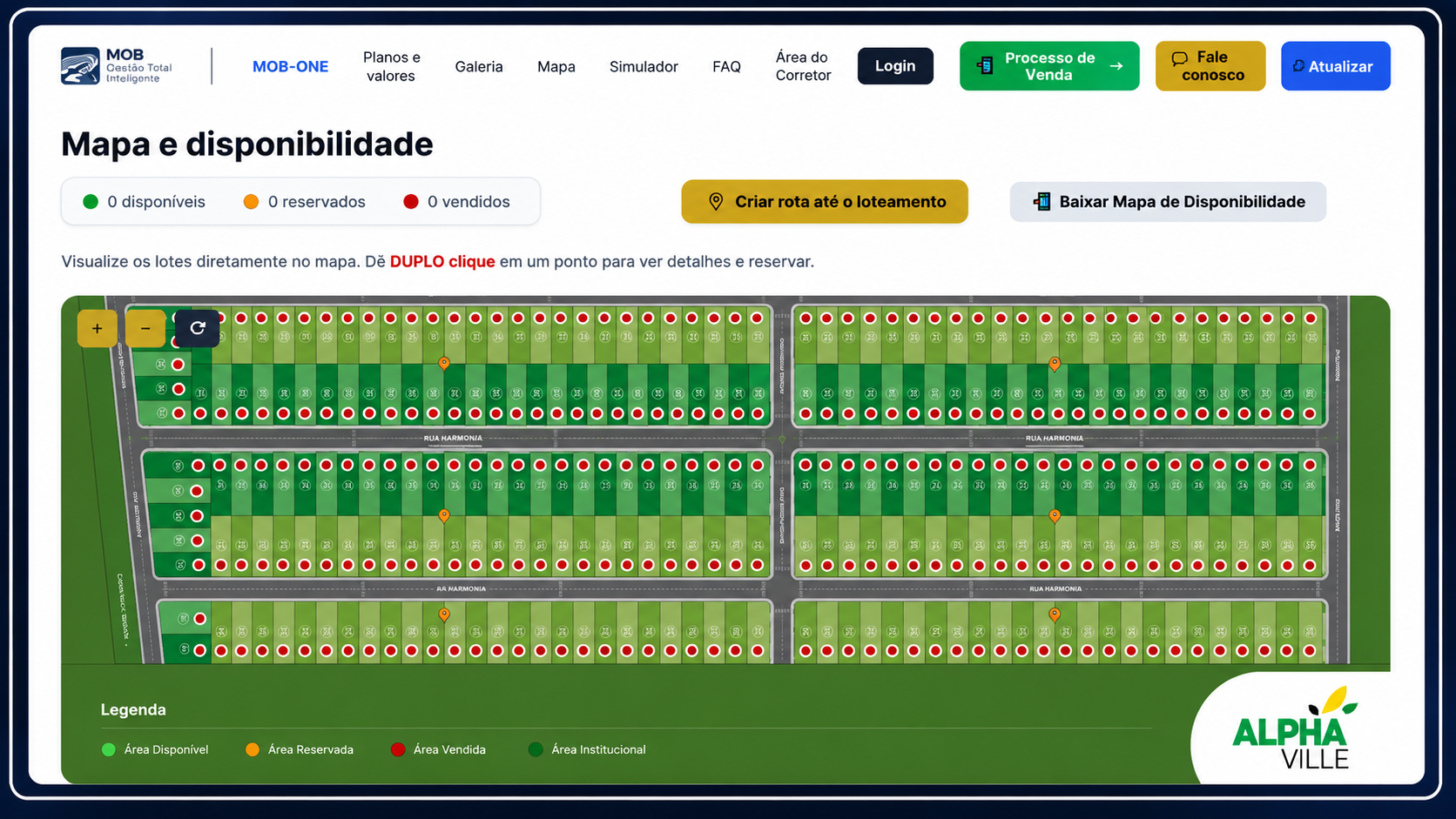 Mapa de Disponibilidade