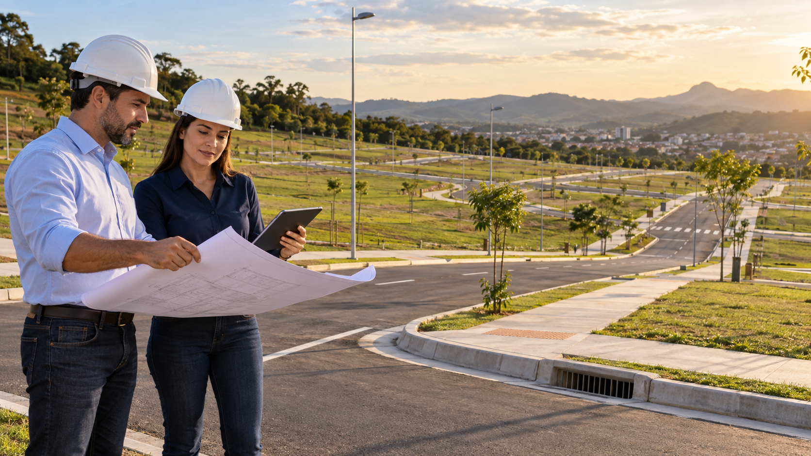 Levantamento topográfico com GNSS RTK e Estação Total