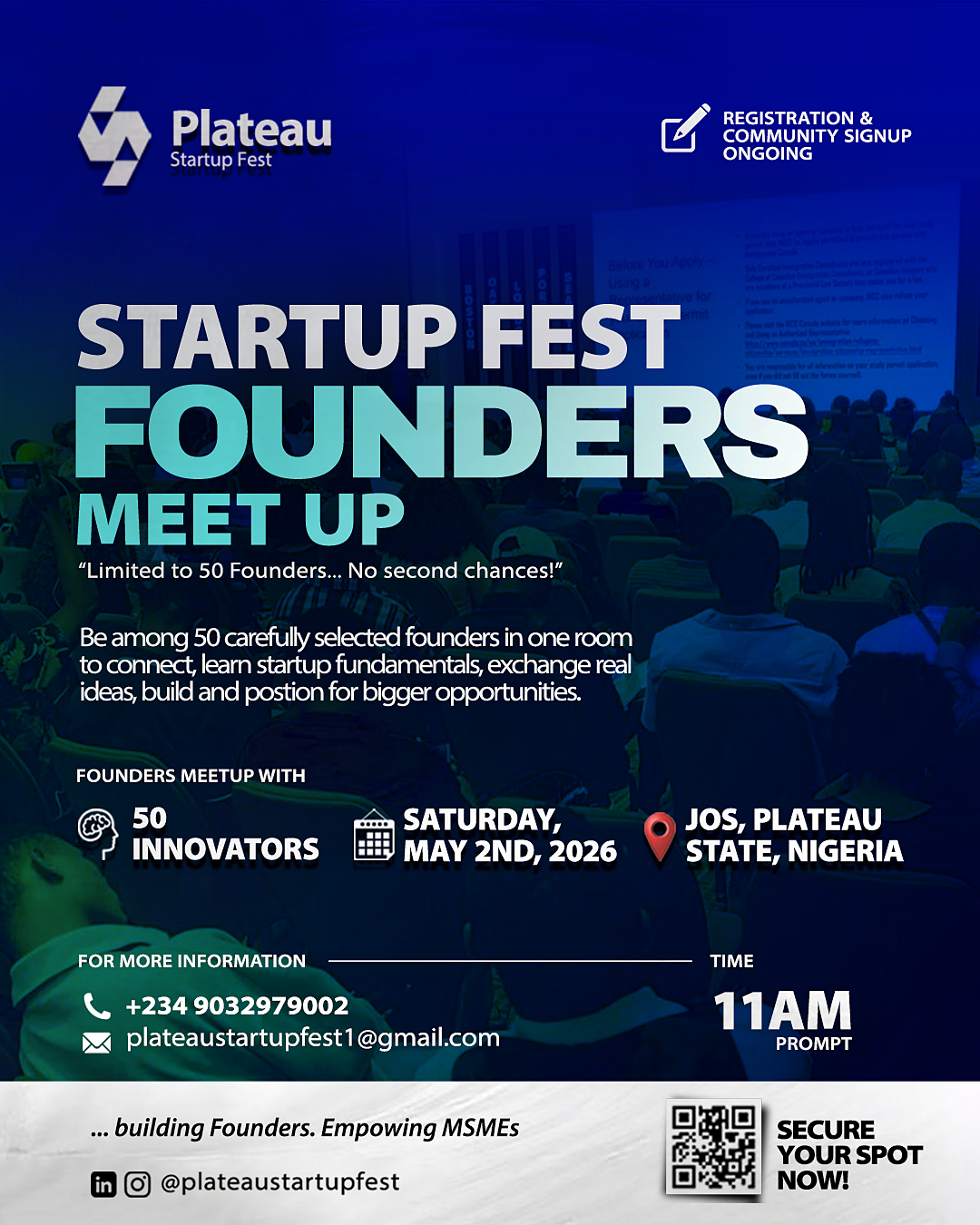 PLATEAU STARTUP FEST — FOUNDERS MEETUP 2026