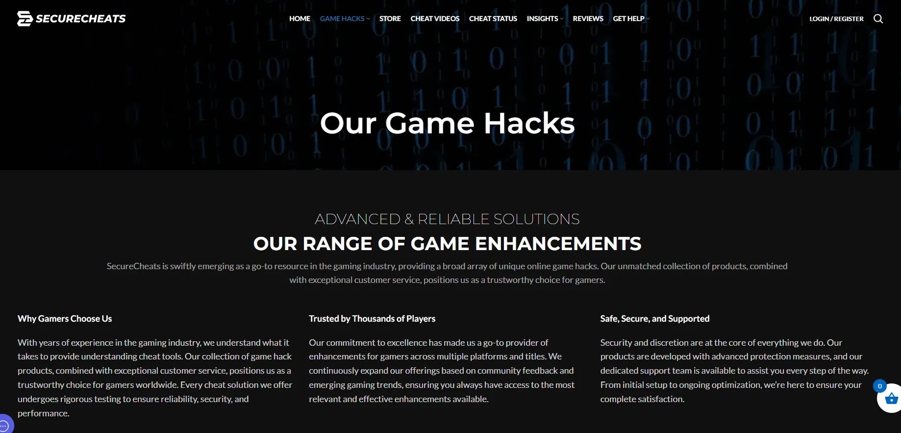 SecureCheats cheat screenshot