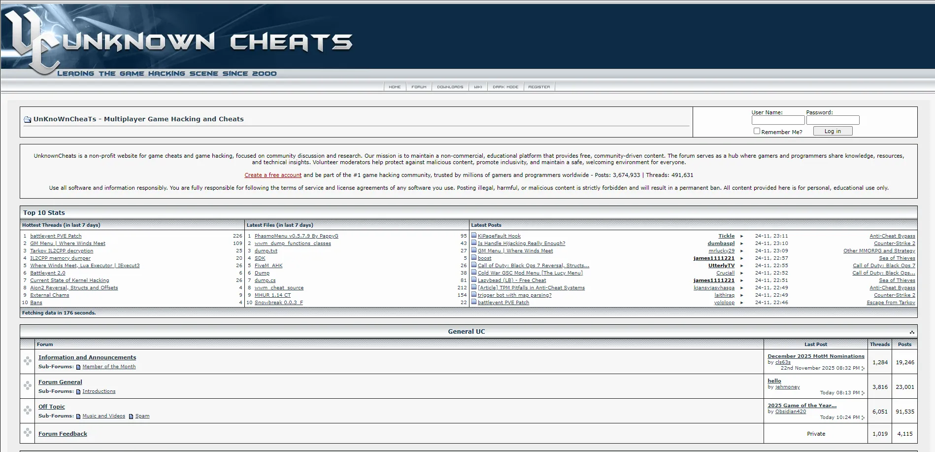 UnknownCheats cheat screenshot