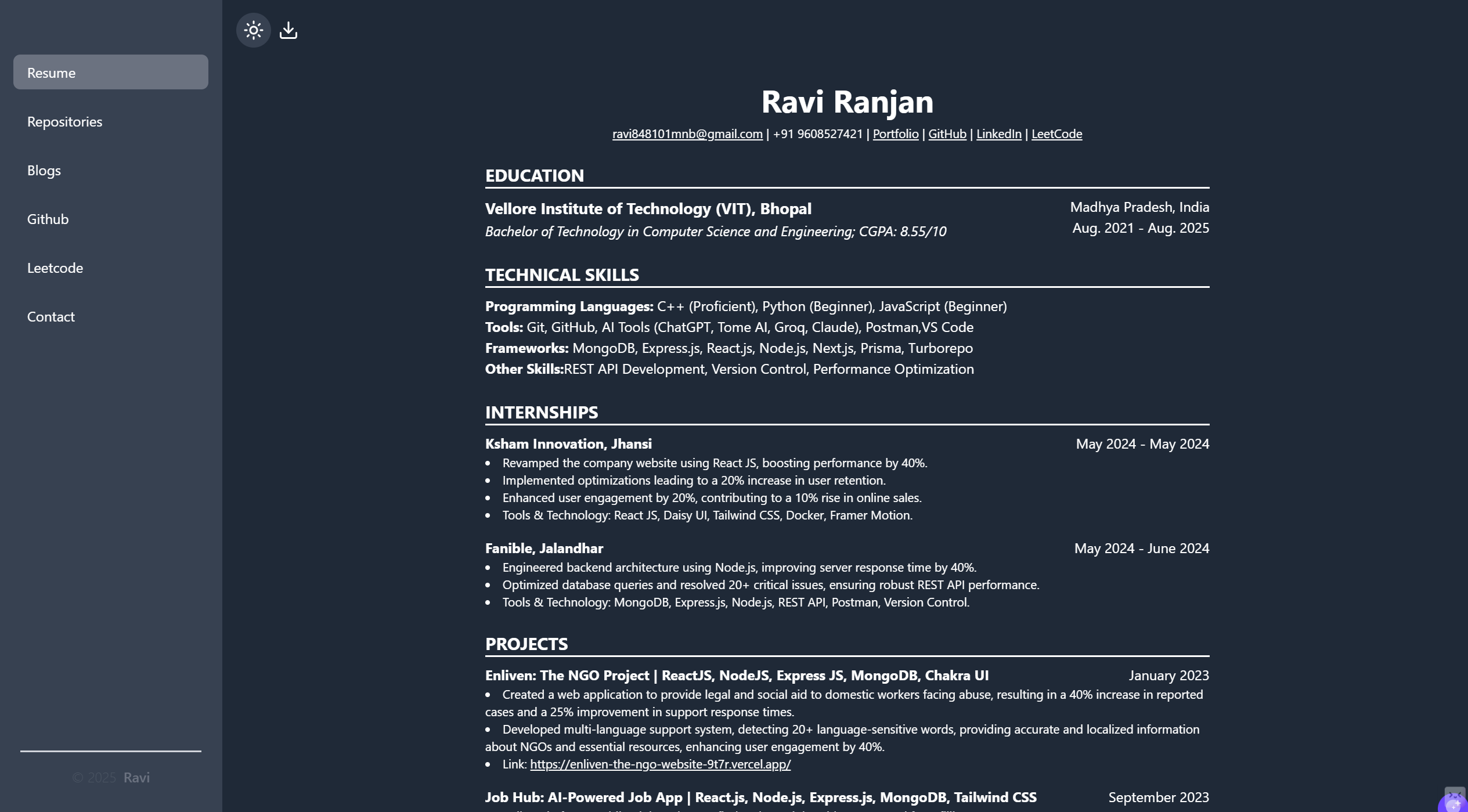 Digital Resume
