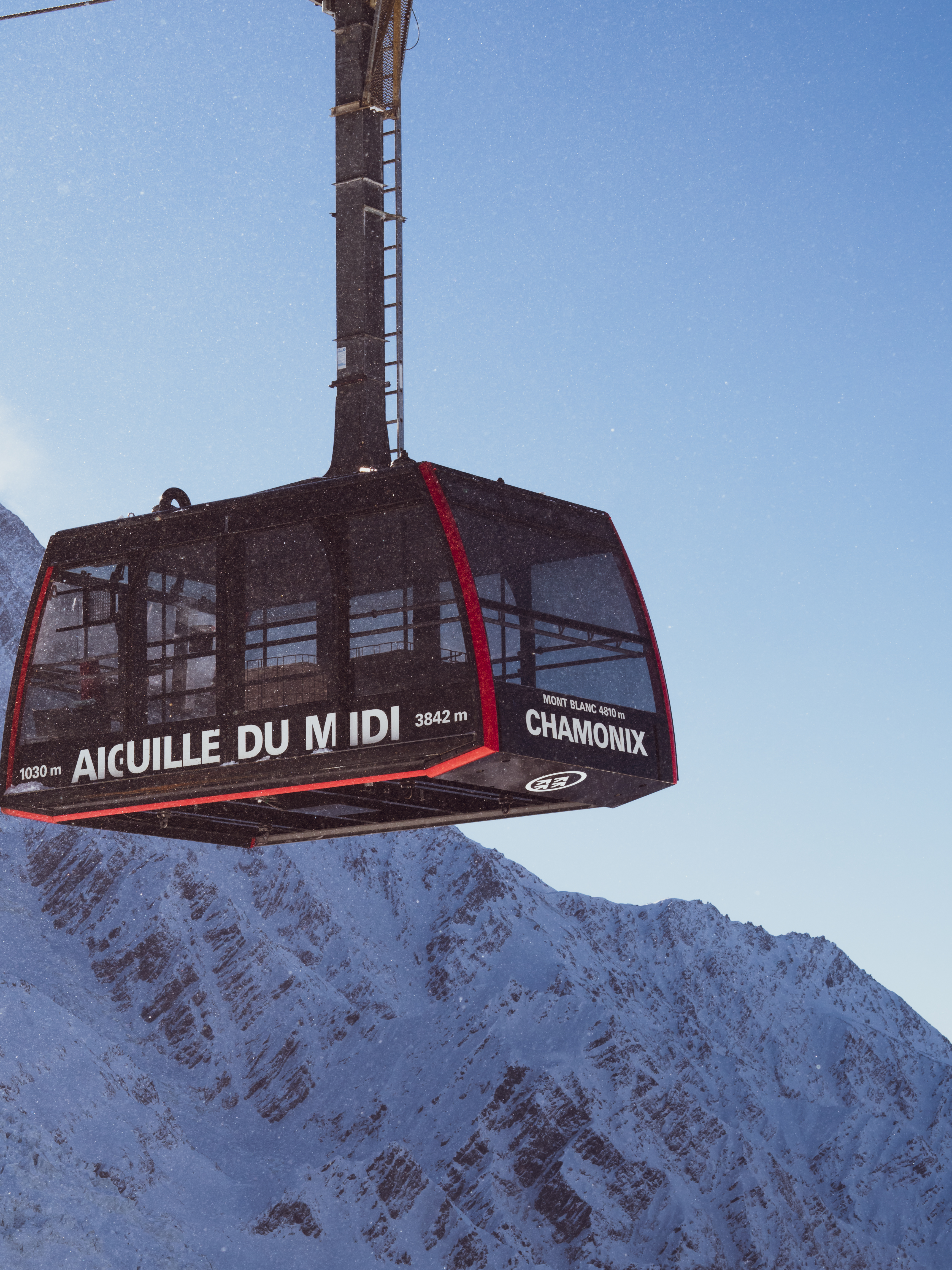 Shooting téléphérique Aiguille du Midi